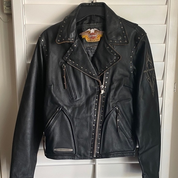 Harley-Davidson Jackets & Blazers - Women's Harley Davidson Unique Leather Jacket XS…